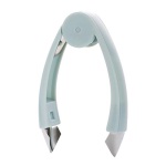 Strawberry Huller Stem Remover Tomato Corer Potato Pineapple Carrot Cutter Tool Kitchen Gadget Tweezers Peeler Utensil Clip for Fruit and Vegetable (Blue)