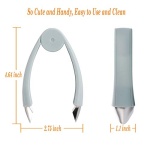 Strawberry Huller Stem Remover Tomato Corer Potato Pineapple Carrot Cutter Tool Kitchen Gadget Tweezers Peeler Utensil Clip for Fruit and Vegetable (Blue) - Image 4