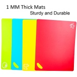 Kimmoker Flexible Cutting Boards Set, Cutting Board Mats for Cooking, Colored Cutting Board Set with Easy-Grip Handles, Flexible Plastic Cutting Sheet Set of 4 (1) - Image 5