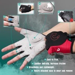 GEARONIC Cycling Gloves Anti-Slip Mountain Bike Gloves For Men Breathable Foam Padded Biking Gloves Shock Absorbing MTB Bicycle Gloves Half/Full Finger Guantes (Gray, Large) - Image 8