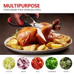 Tpotato kitchen scissors,kitchen shears heavy duty dishwasher safe,Stainless Steel Sharp utility food cooking Scissors multipurpose with cover cutting Meat, Poultry, Vegetables, fish,2 Pack - Image 3