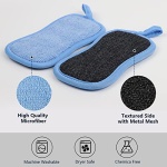 12 Pack Multi-Purpose Scrub Sponges Kitchen, Dish Sponge,Non-Scratch Microfiber Sponge for Efficiently Cleaning Dishes, Pots and Pans and More (Blue) - Image 6