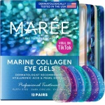 Maree Eye Gel Pads - Reduce Wrinkles, Puffy Eyes, Dark Circles, Eye Bags - Natural Marine Collagen Eye Gels with Hyaluronic HA - Anti Aging Eye Mask Patches & Face Moisturizer