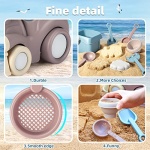 QLT Beach Toys for Toddlers - Kids Sand Toys Includes Beach Bucket, Truck Toy, Scoop, Trowel, Colander, Rake, Sand Castle Toys - Sandbox Toys with Gift Box - Image 6