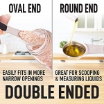 Zulay Kitchen Stackable Magnetic Spoons Set of 8 - Dual Sided Magnetic Measuring Spoons Set Fits In Spice Jars - Stainless Steel Measuring Spoons Magnetic For Dry and Liquid Ingredients (Black) - Image 4