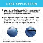 Ethos Defy - 3 in 1 Ceramic Coating - Waterless Car Wash & Wax - Car Wax Polish Spray - Hydrophobic Top Coat - Polish & Polymer Paint Sealant Protection - with Insta-Bond Technology - 16OZ - Image 2