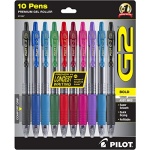 Pilot G2 Premium Retractable Gel-Ink Rolling Ball Pens, Bold Point (1.0mm), Assorted, 10/Pk (11887)