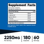 Nutricost Nitric Oxide Booster 750mg, 180 Capsules - 2250mg Per Serving - Gluten Free and Non-GMO - Image 5