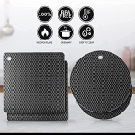 Ardanlingke Silicone Trivet Mats, trivets for hot pots and Pans, Extra Thick Hot Pads for Kitchen, Multi-Purpose Pot Holder, Non-Slip Jar Opener, Gripper Pad, Drying Mat, Coaster (4 Pcs, Dark Gray) - Image 6