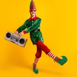 Haconba 4 Pack Christmas Elf Costume Accessories Set Xmas Santa Elf Hat Shoes Set with Jingle Bells for Christmas Cosplay Holiday Party Decor - Image 7