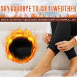 3 Pack Fleece Lined Leggings Women with Pockets -Warm Winter Yoga Pants for Women Thermal Running Workout Leggings Black/Grey/Navy - Image 4