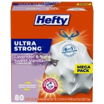 Hefty Ultra Strong Tall Kitchen Trash Bags, Lavender & Sweet Vanilla Scent, 13 Gallon, 80 Count