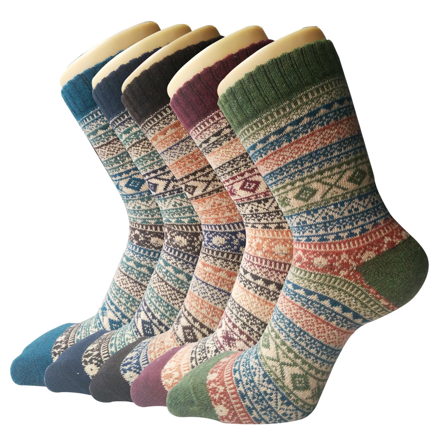 Senker Fashion Wool Socks for Women, Stocking Stuffers Christmas Gifts for Women Mom Her Boot Warm Crew Sock for Winter