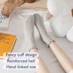 Hstyle Ruffle Socks Women, Turn-Cuff Casual Cute Ruffle Ankle Socks 6 Pairs Mixed Color - Image 2