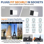 Travel Adapter USB C, Universal All in One Worldwide Travel Adapter Fast Charge GaN PD3.0 Type C USB-A Quick Charging Ports Power Converters Wall Charger AC Power Plug Adapter for USA EU UK AUS Black - Image 5